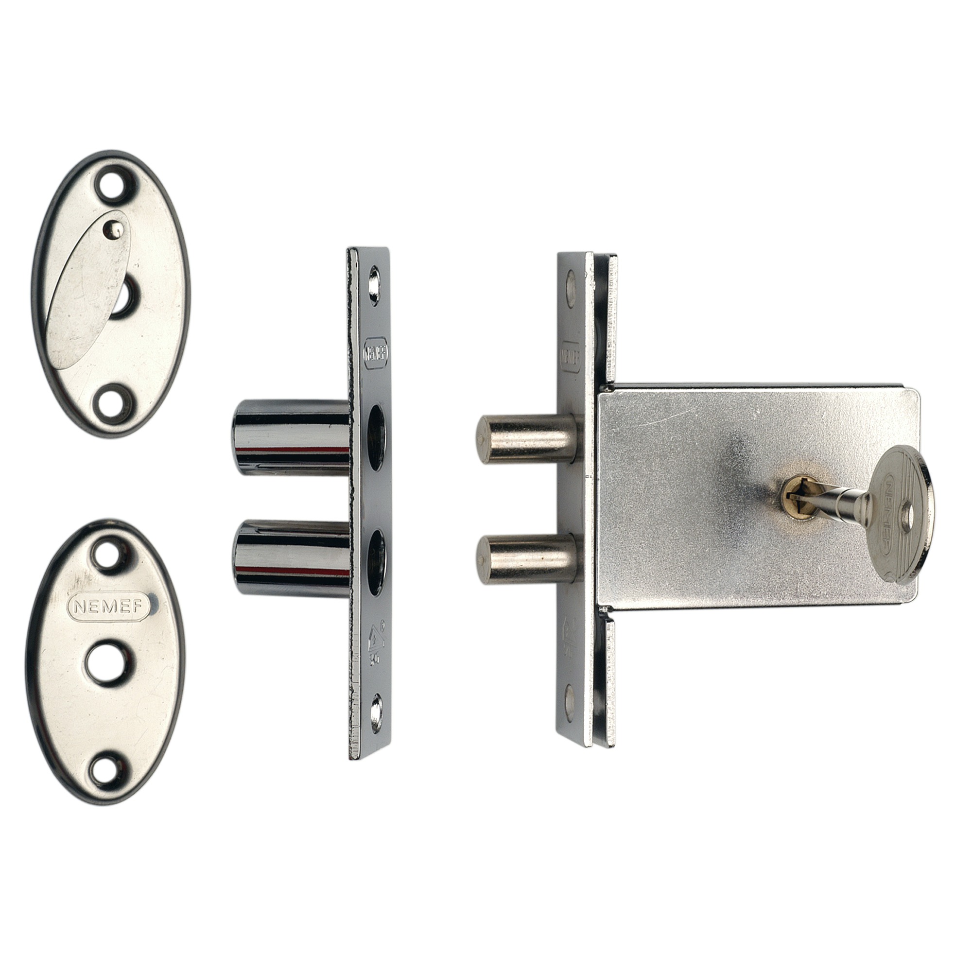 Nemef Veiligheidsbijzetslot Skg 1008 Staal Vernikkeld 2 Stuks nemef kopen in de aanbieding