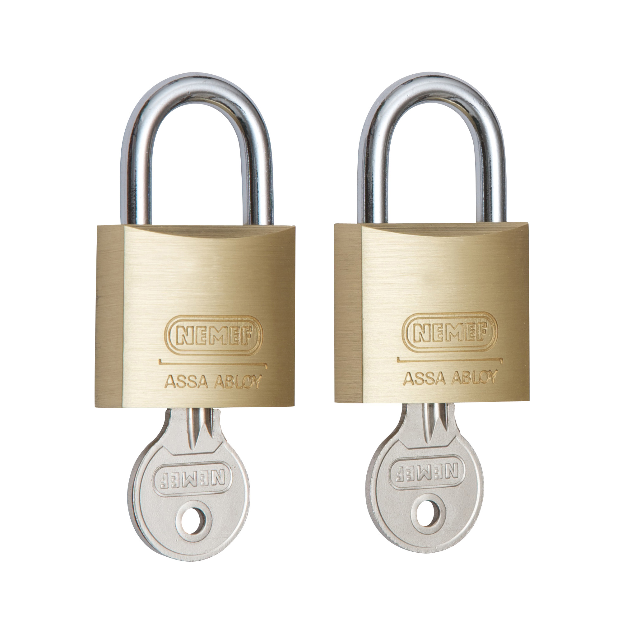Nemef Hangslot Np 1100 30Mm Messing 2 Stuks nemef kopen in de aanbieding