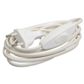 HANDSON eurosnoer met schakelaar wit 2 meter