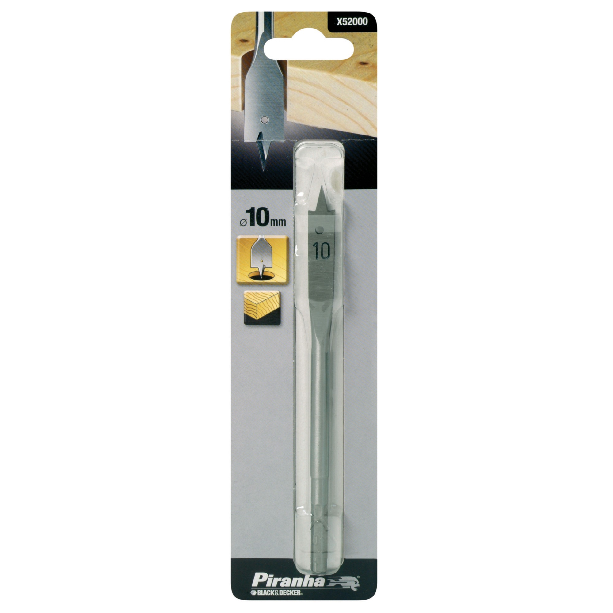 Piranha Platte Houtboor 10 Mm X52000 piranha kopen in de aanbieding