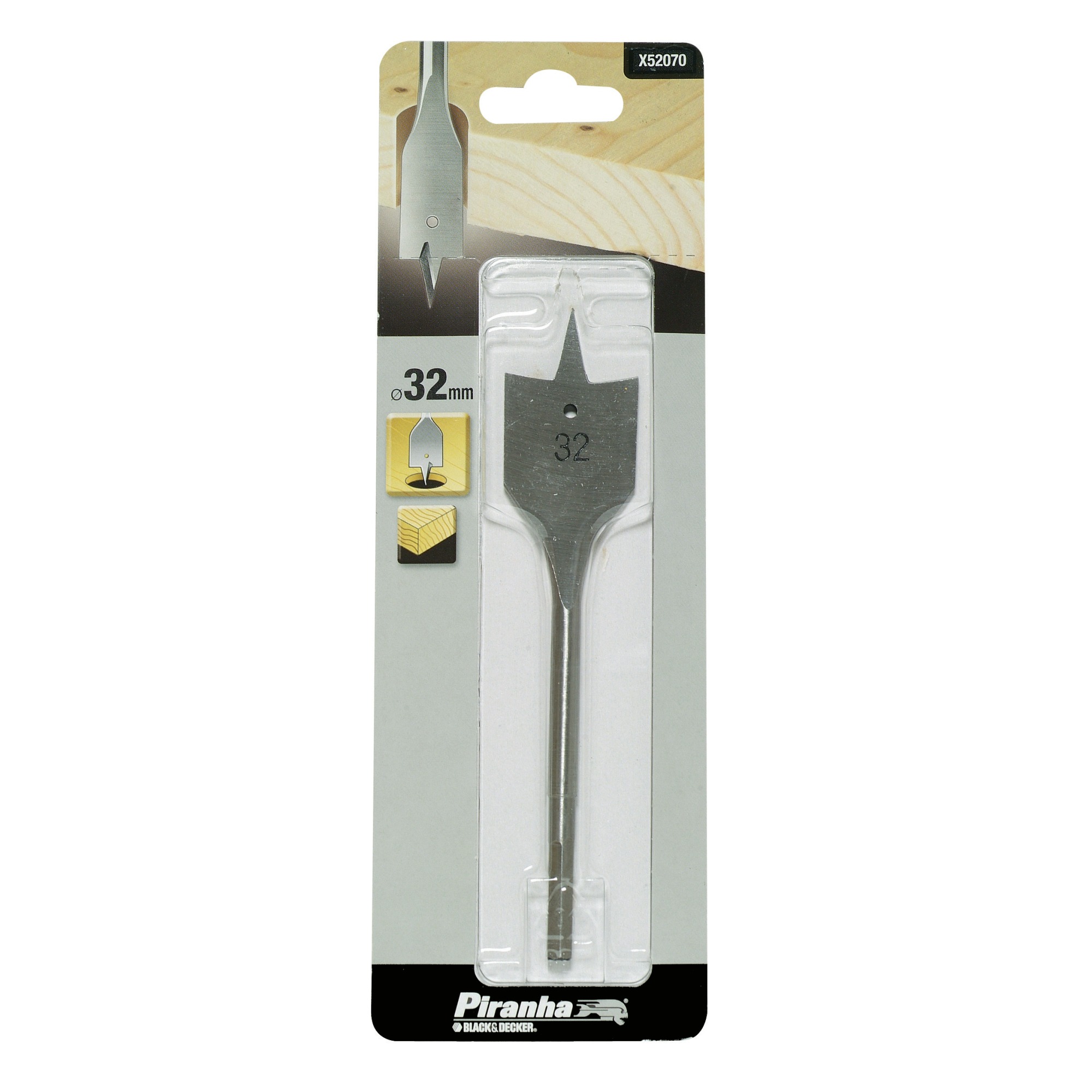 Piranha Platte Houtboor 32 Mm X52070 piranha kopen in de aanbieding