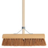 Kamerveger bezem kokos 40 cm met steel 150 cm