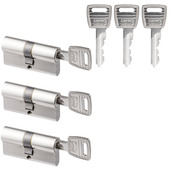 Nemef Veiligheidscilinder NF2 30/30 mm SKG 2-sterren gelijksluitend 3 stuks