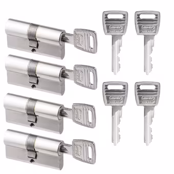Nemef Veiligheidscilinder NF2 30/30 mm SKG 2-sterren gelijksluitend 4 stuks