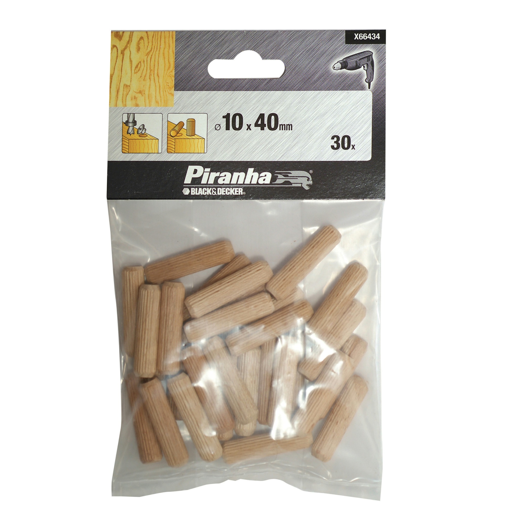 Piranha Houten Deuvels 10 Mm 30 Stuks X66434 piranha kopen in de aanbieding