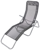 Ligstoel tuin grijs 136 x 58 x 59 cm