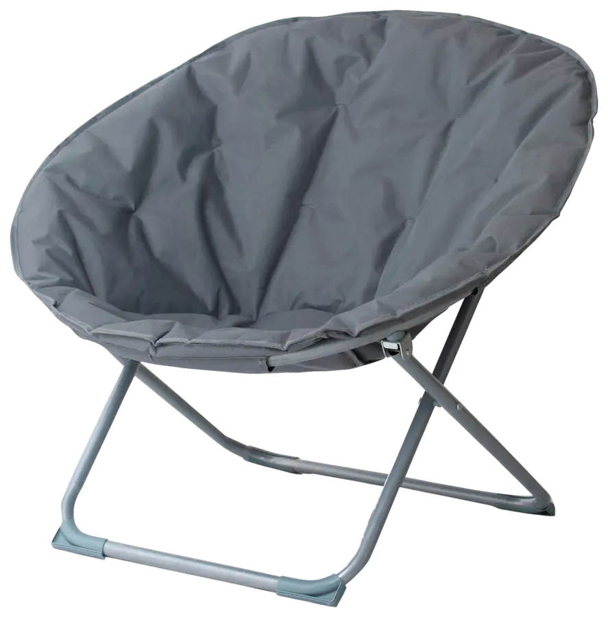 Padded klapstoel rond grijs 67 x 80 x 78 cm