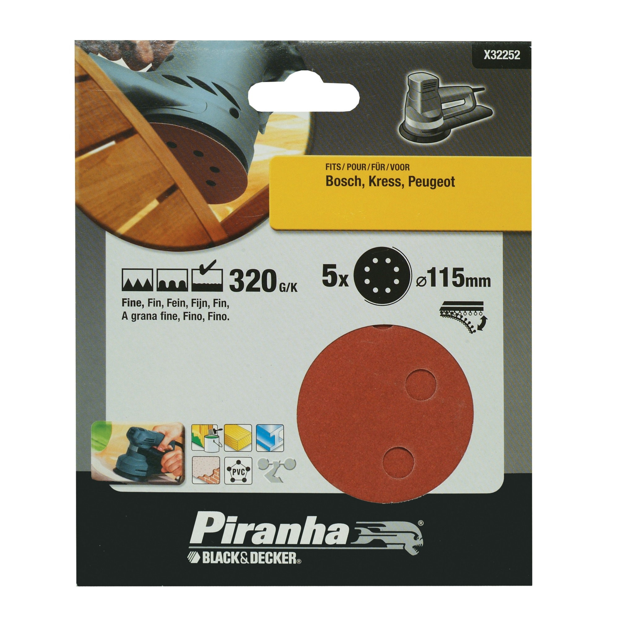 Piranha Schuurschijf K320 115 Mm 5 Stuks X32252 piranha kopen in de aanbieding