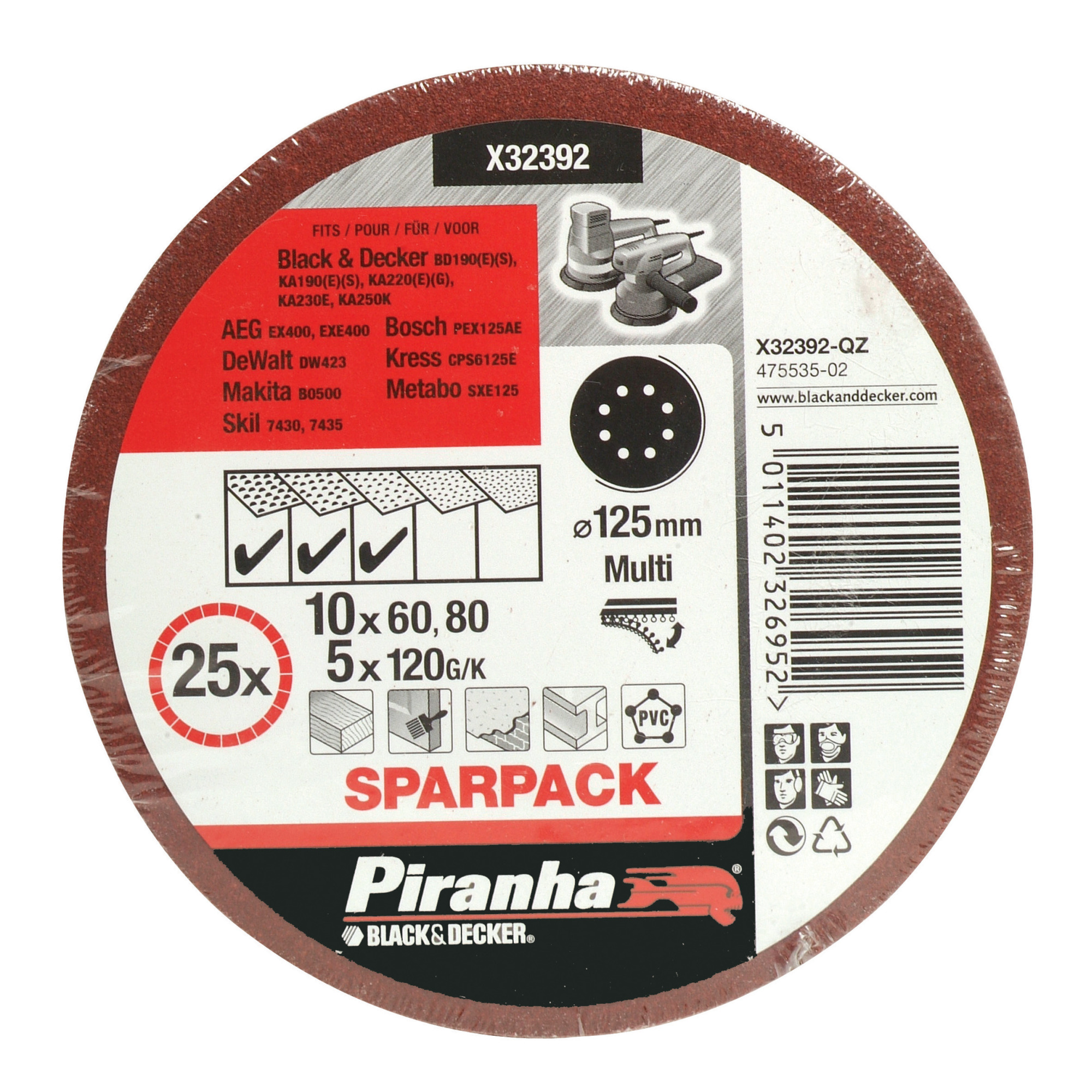 Piranha Schuurschijfset 125 Mm X32392 piranha kopen in de aanbieding