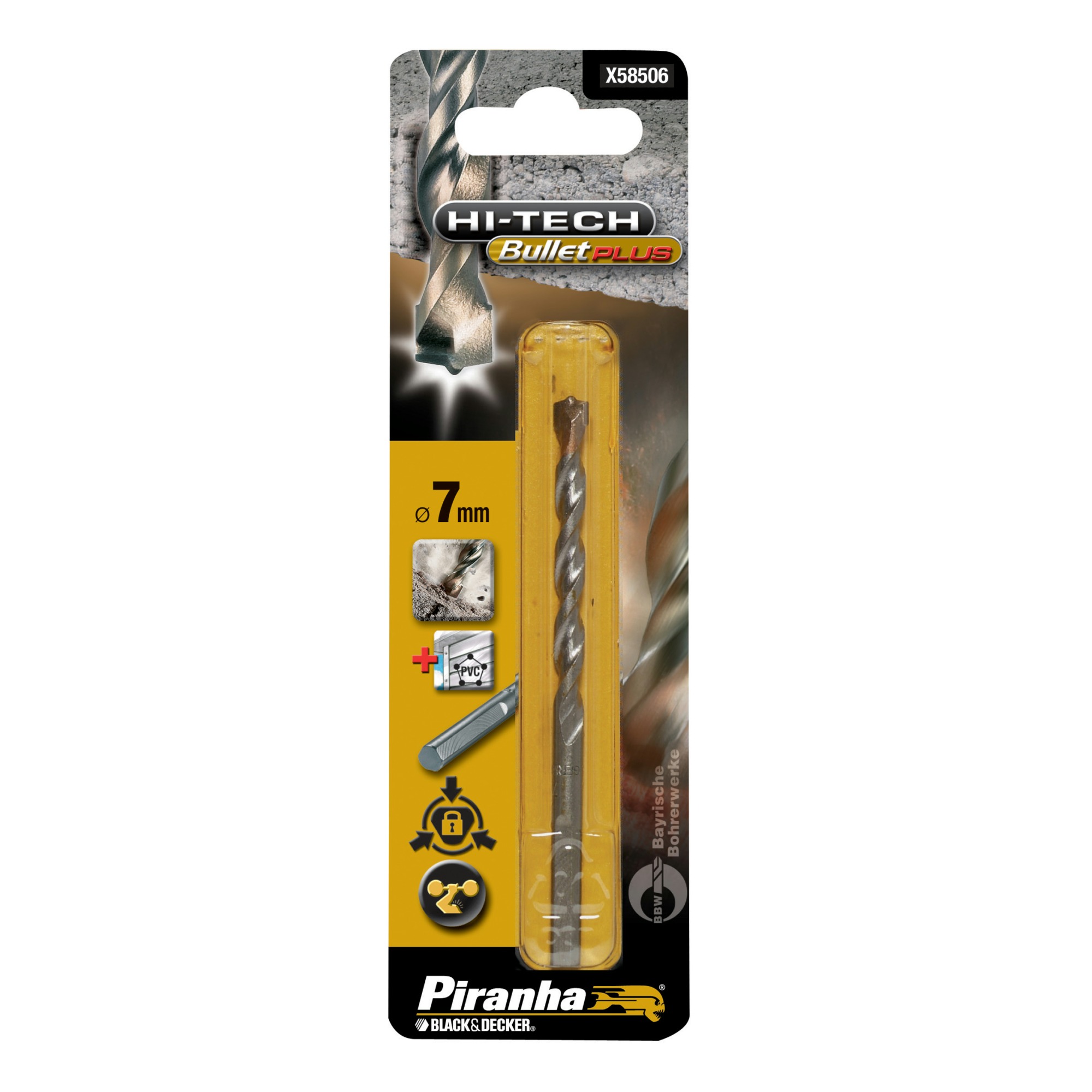 Piranha Hi Tech Bullet Met Betonboor 7 Mm X58506 piranha kopen in de aanbieding