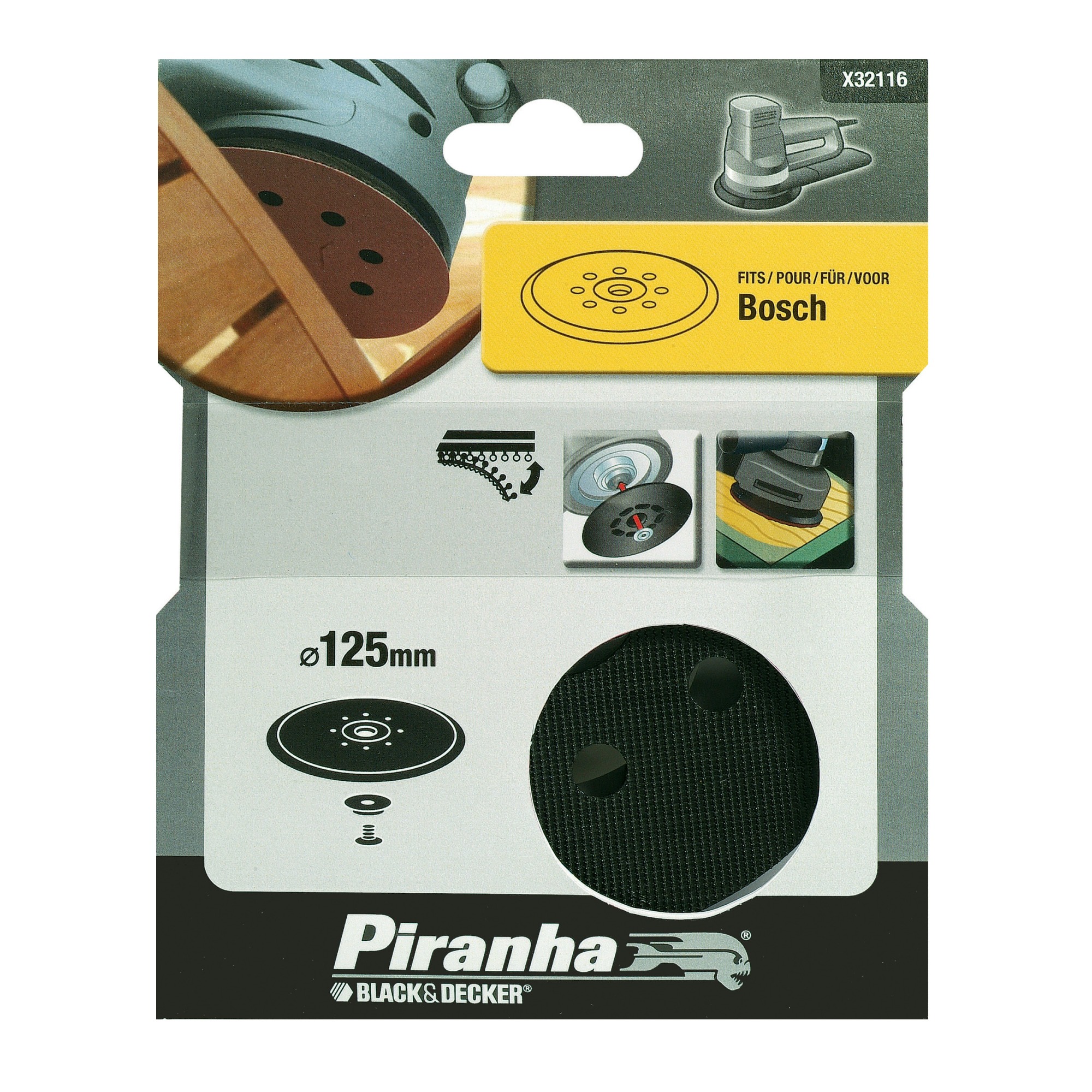 Piranha Steunschijf Excentrische Schuurmachine 125 Mm X32116 piranha kopen in de aanbieding