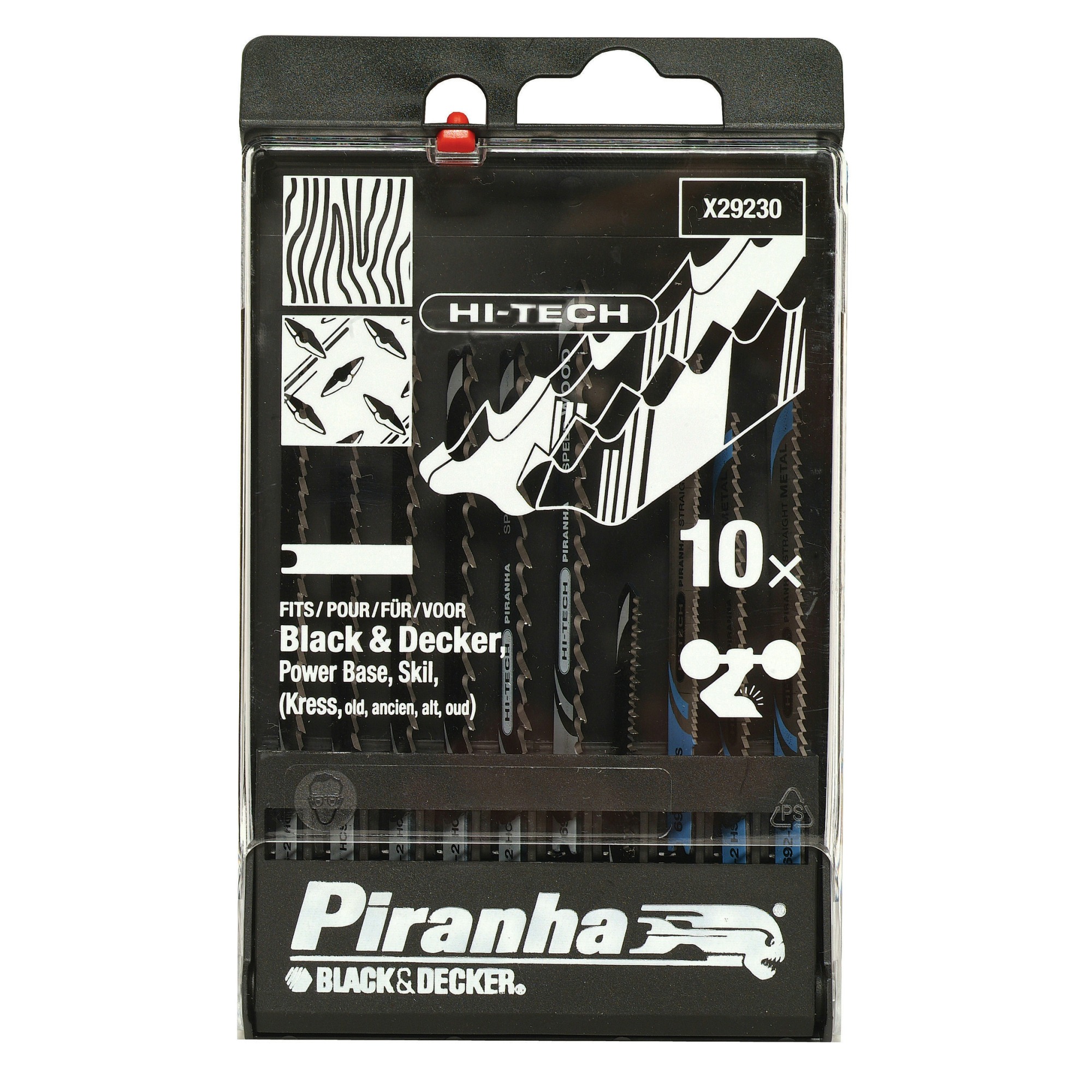 Piranha Hi Tech Decoupeerzaagblad Met Cassette 10 Stuks X29230 piranha kopen in de aanbieding