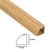 Kabelgoot houtvezel kwart 22/22mm 2 meter