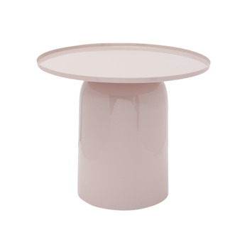Ronde Bijzettafel, Metalen Accenttafel, Ronde Bijzettafel met 3 Poten, Bankbijzettafel, Kleine Salontafel voor Woonkamer Slaapkamer (Color : Pink, Size : 45 * 60cm