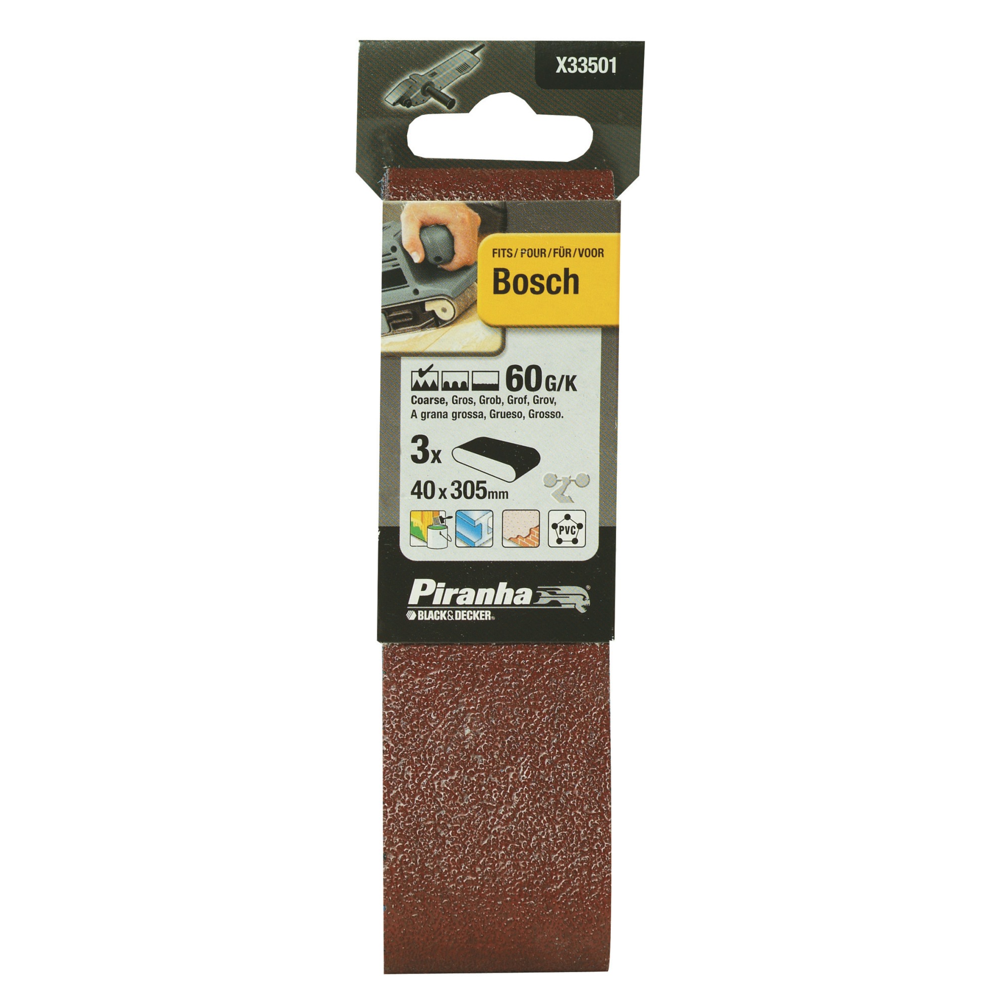 Piranha Schuurband K60 40X305 Mm 3 Stuks X33501 piranha kopen in de aanbieding