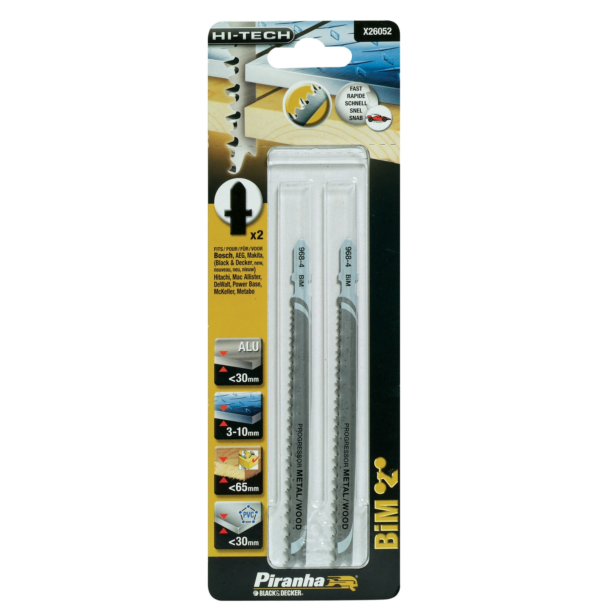 Piranha Hi Tech Decoupeerzaagblad Bimetaalhout Metaal T Schacht X26052 piranha kopen in de aanbieding