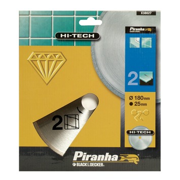 Piranha HI-TECH diamantblad volle rand 180 mm X38027
