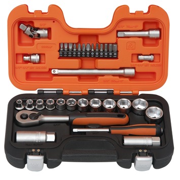 Bahco doppenset S330 1/4 inch en 3/8 inch