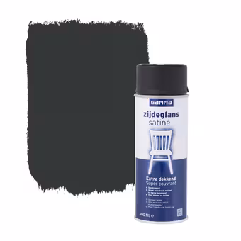 GAMMA spuitlak zijdeglans zwart 400 ml