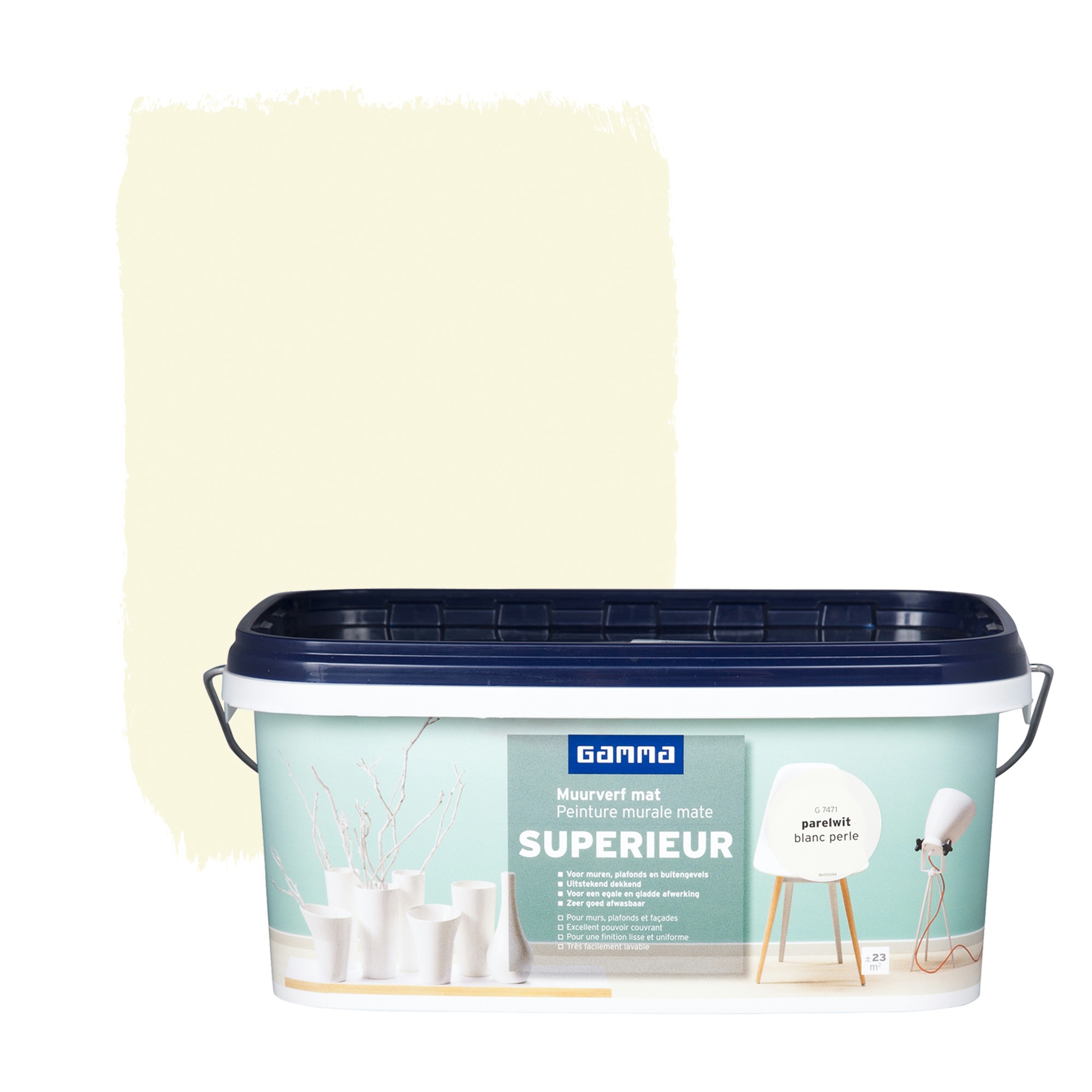 Gamma Superieur Parelwit Mat 25 Liter gamma kopen in de aanbieding