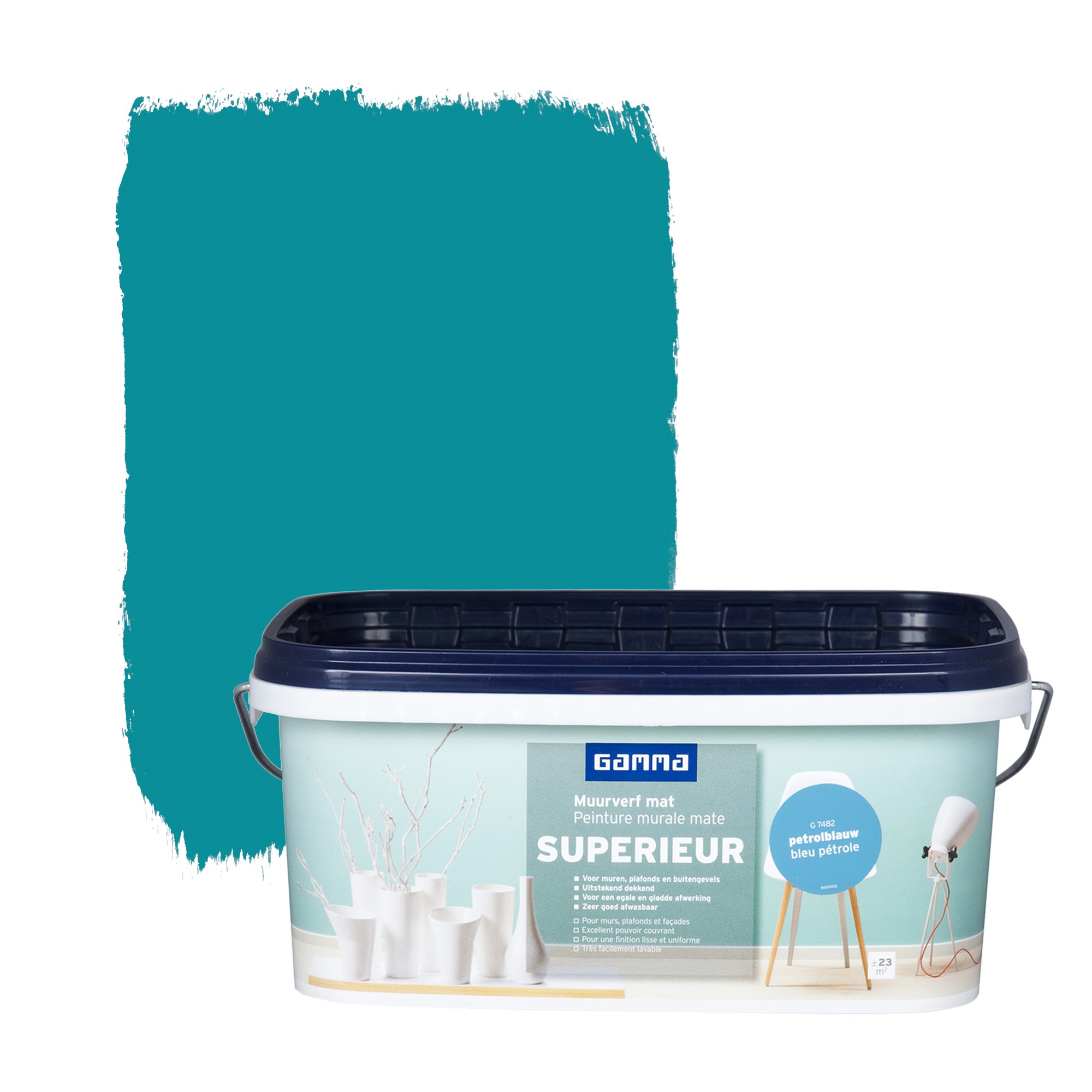 Gamma Superieur Petrolblauw Mat 25 Liter gamma kopen in de aanbieding