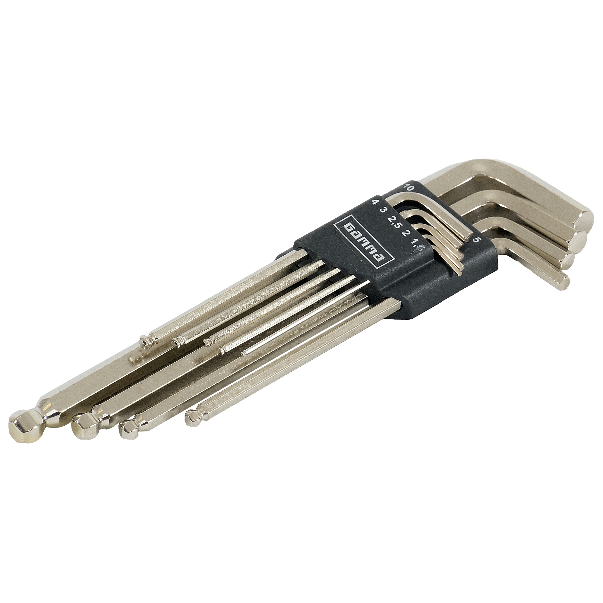 Gamma Inbussleutelset Met Clip Zeskant Kogelkop 15 10 Mm gamma kopen in de aanbieding
