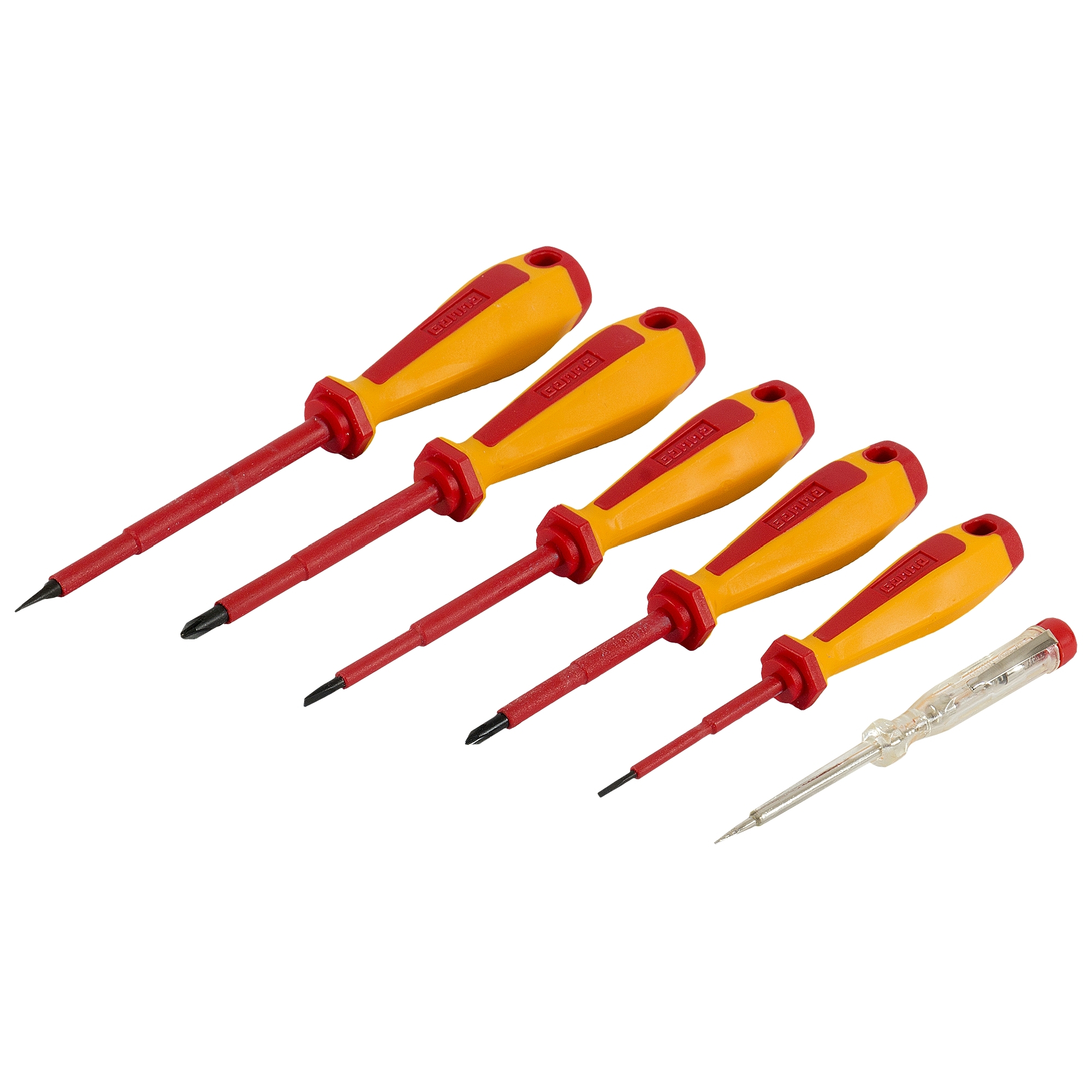 Gamma Schroevendraaierset Kruiskop Platte Kop Ph Sl gamma kopen in de aanbieding