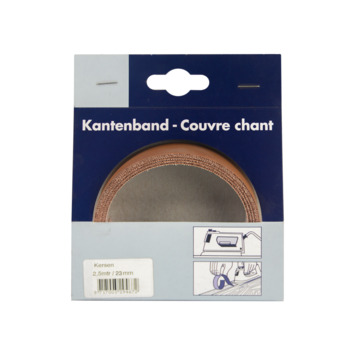 Rechtkant strijkband kersen 23 mm 2,5 meter