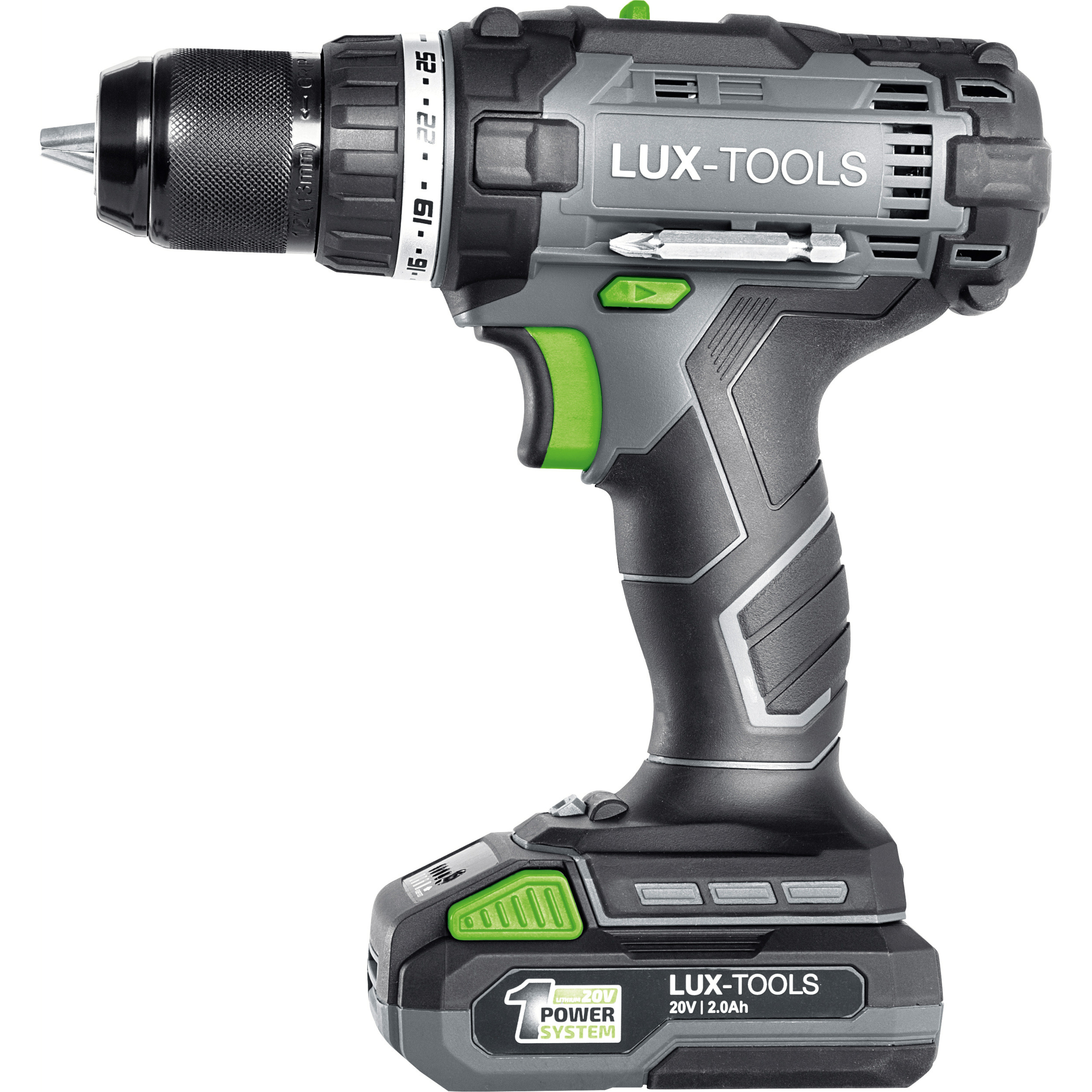 LUX 20V accuboormachine + 2,0Ah accu ...