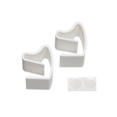 Klemsteun wit voor 16/25mm jaloezieën t.b.v. kunststof draaikiepraam