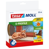 Tesa Tochtband E-profiel zelfklevend 8 jr bruin 25m