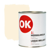 OK buitenlak hoogglans crèmewit 1 liter