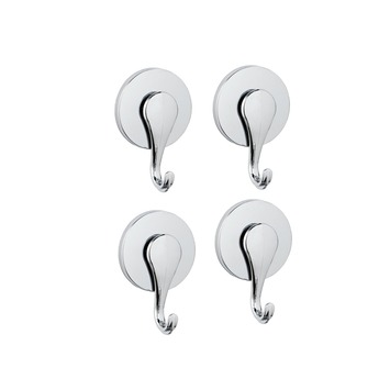 Everloc Haak Push 'n Loc Chroom - 4 Stuks