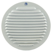 Renson inbouw schoepenrooster rond Ø150 mm aluminium wit