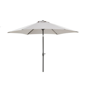 Handson parasol Florida taupe grijs 270 cm met hendel