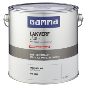 GAMMA binnenlak hoogglans 2,5 L RAL 9010