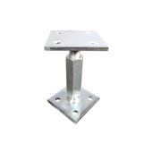 Verstelbare Paalhouder Klein Verzinkt 70x70 mm x 70x70 mm  110-180 mm