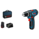 Bosch Professional accuschroefboormachine GSR 12V-15 2Ah, incl. 2 xaccu en lader