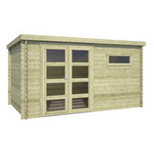 Tuinhuis Timian vurenhout geïmpregneerd 400 x 255 cm