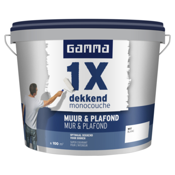 Alert verkoper Rusteloos GAMMA | GAMMA latex 1x dekkend muur & plafond wit 10 liter kopen? | muurverf -binnen