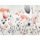 Fotobehang Watercoloured meadow (89506)