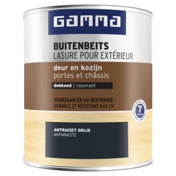 Hangen Kader doen alsof GAMMA | GAMMA buitenbeits deur & kozijn dekkend RAL 7016 antraciet grijs  750 ml kopen? | houtbeits