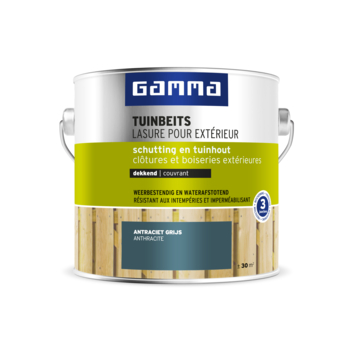 GAMMA | GAMMA tuinbeits schutting & tuinhout RAL 7016 antraciet grijs 2,5 liter kopen? | houtbeits