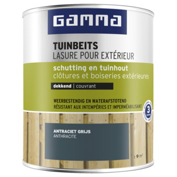 Bezit Wolk Array GAMMA | GAMMA tuinbeits schutting & tuinhout dekkend RAL 7016 antraciet  grijs 750 ml kopen? | houtbeits