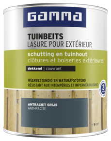 GAMMA tuinbeits schutting & tuinhout dekkend RAL 7016 antraciet grijs 750 ml