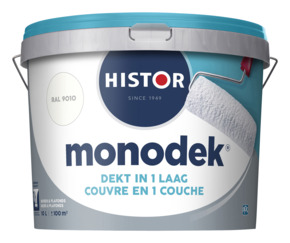 Histor Monodek muurverf RAL 9010 gebroken wit 10 liter