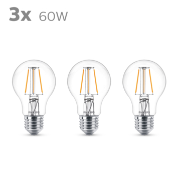 Discriminatie Melancholie Vete GAMMA | Philips LED peer E27 60W 3 stuks filament helder niet dimbaar  kopen? | alle-lampen