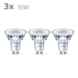 Philips LED spot GU10 35W 3 stuks wit niet dimbaar