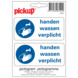 Pickup Pictogram 10x10cm Handen wassen verplicht (2x)