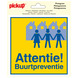 Pickup Pictogram Vinyl 15x15cm Attentie Buurtpreventie